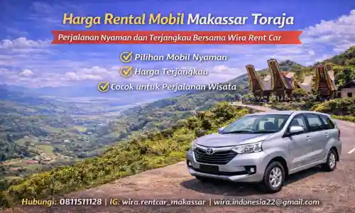 harga rental mobil makassar toraja