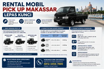 Rental Mobil Pick Up Makassar Lepas Kunci
